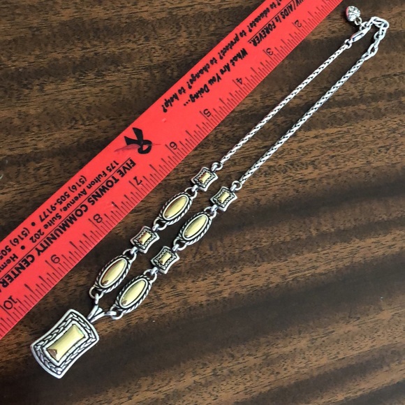 Brighton Two Tone  Chunky Ornate Link reversible Necklace - Picture 12 of 13